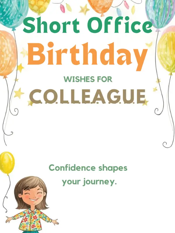 Short Office Birthday Wishes for Colleague