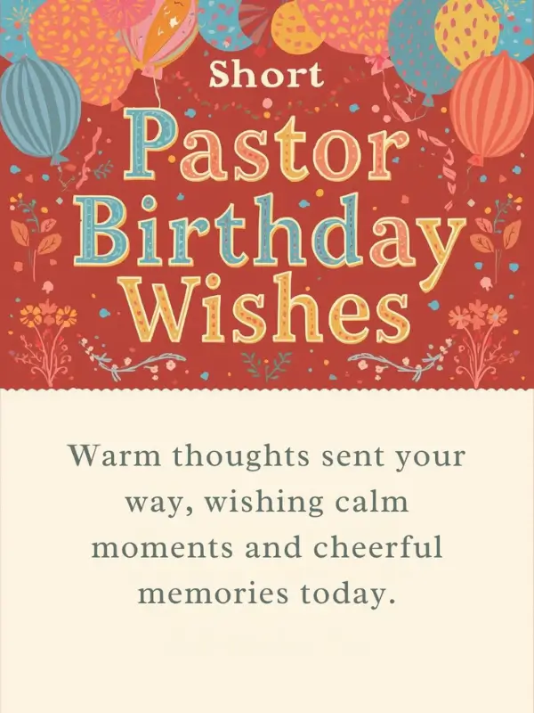 Short Pastor Birthday Wishes