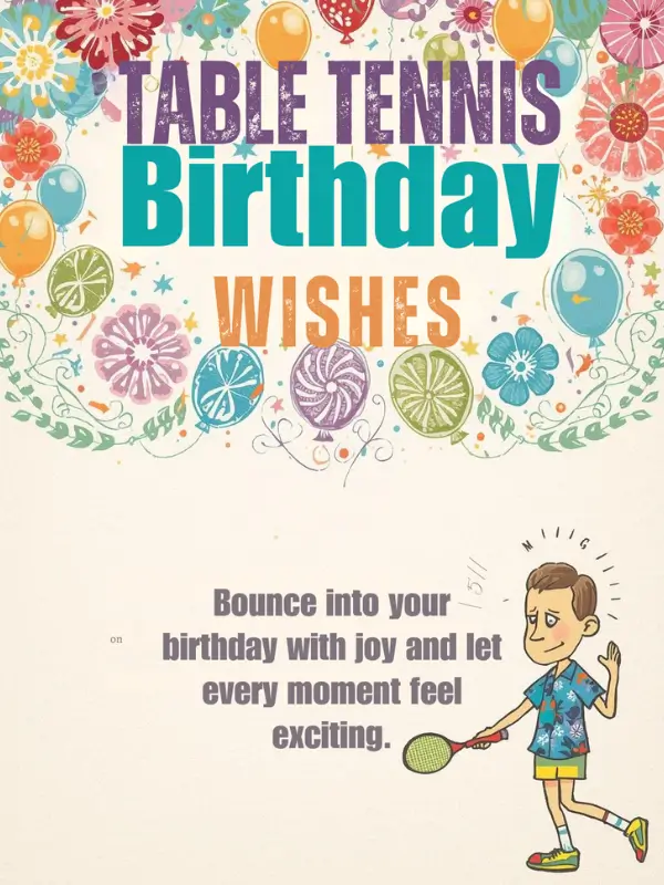 Table Tennis Birthday Wishes