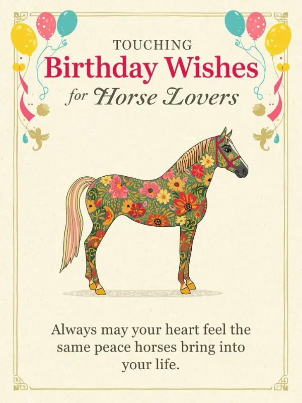 Touching Birthday Wishes for Horse Lovers
