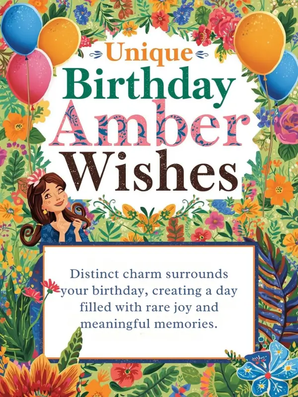 Unique Birthday Amber Wishes