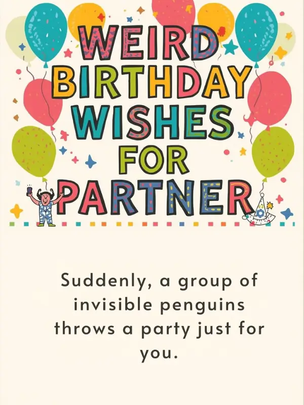 Weird Birthday Wishes for Partner