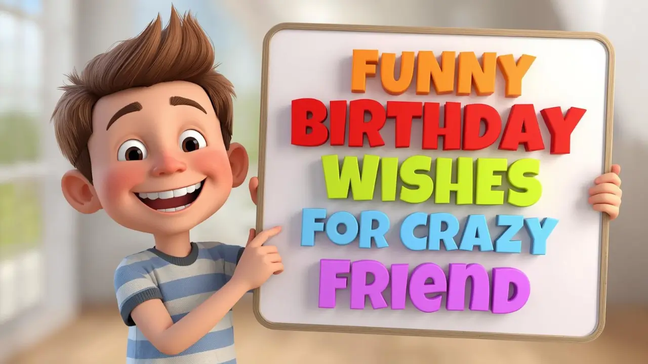 Funny Birthday Wishes for Crazy Friend