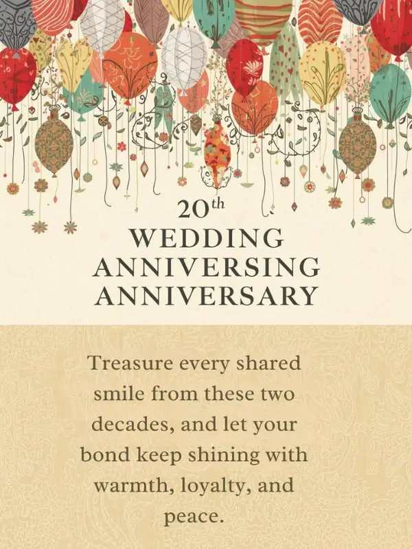 20th Wedding Anniversary Wishes