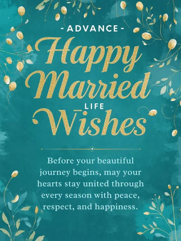 Advance Happy Married Life Wishes