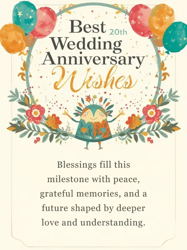 Best 20th Wedding Anniversary Wishes
