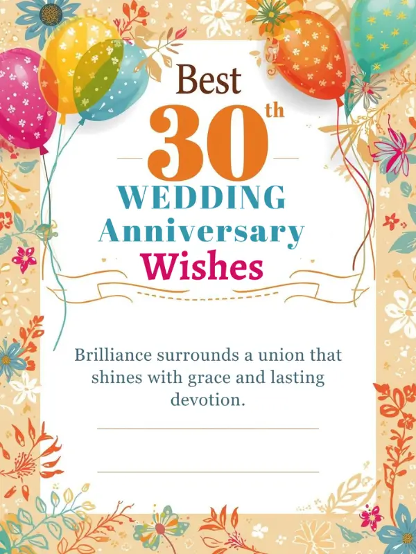 Best 30th Wedding Anniversary Wishes