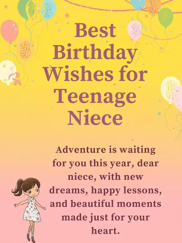 Best Birthday Wishes for Teenage Niece