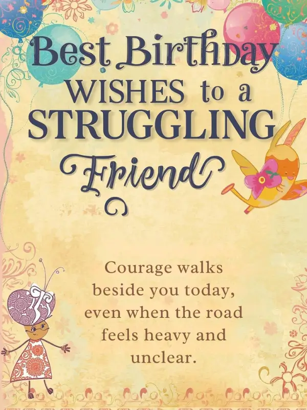 Best Birthday Wishes to a Struggling Friend