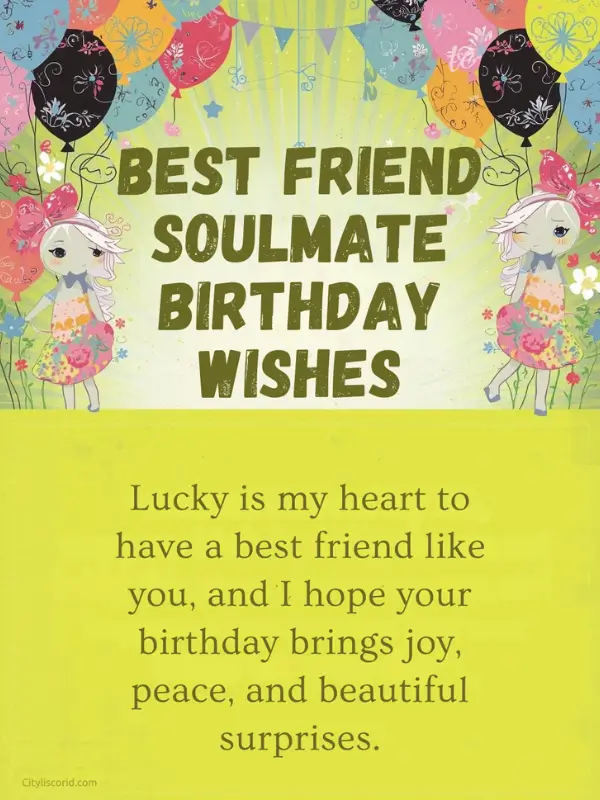 Best Friend Soulmate Birthday Wishes