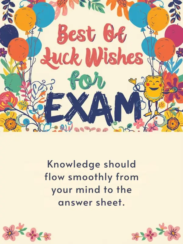 Best of Luck Wishes for Exam
