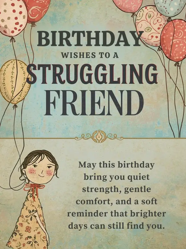 Birthday Wishes to a Struggling Friend