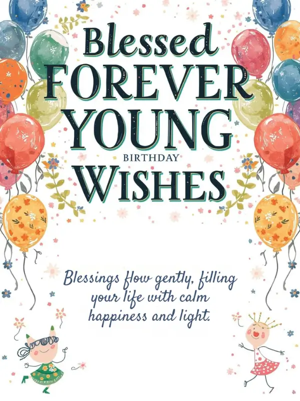 Blessed Forever Young Birthday Wishes