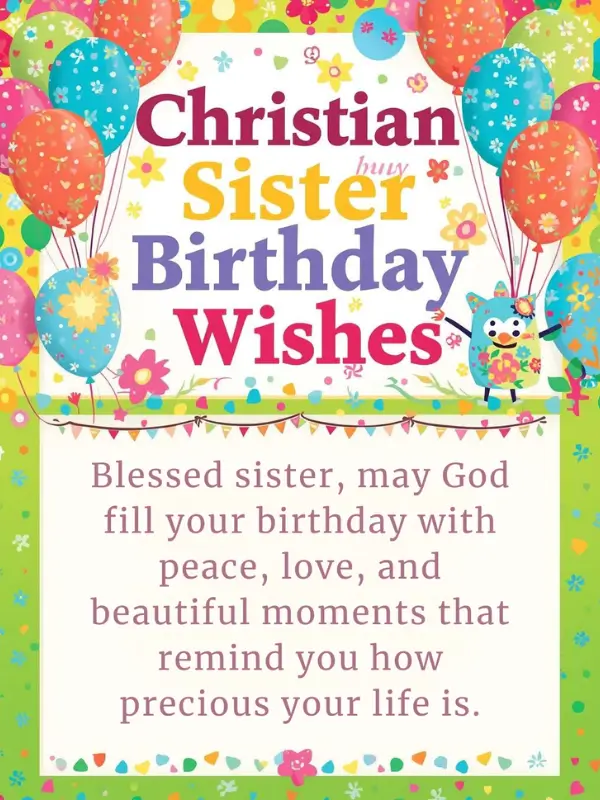 Christian Sister Birthday Wishes