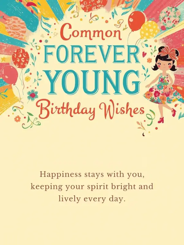 Common Forever Young Birthday Wishes