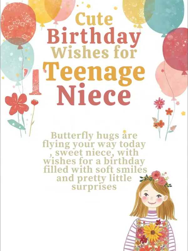 Cute Birthday Wishes for Teenage Niece