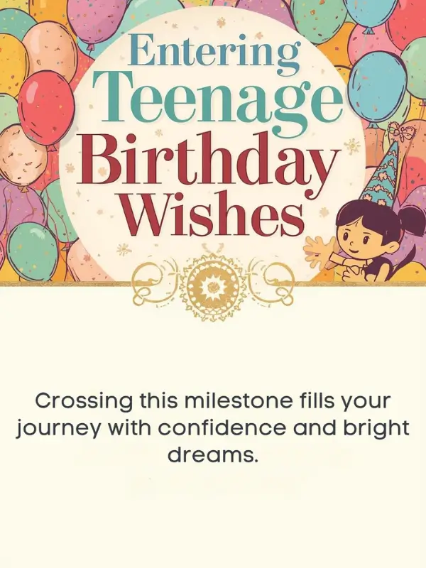 Entering Teenage Birthday Wishes