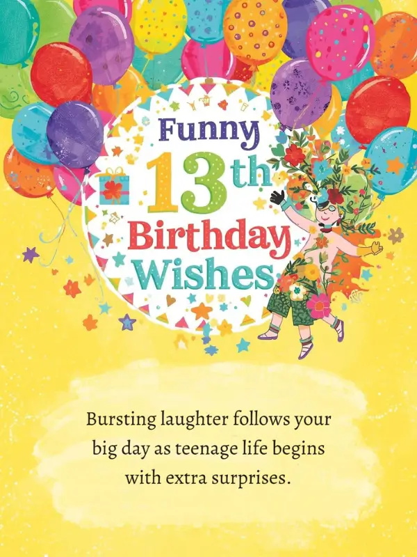 Funny 13th Birthday Wishes