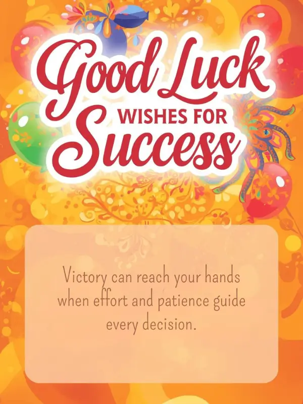 Good Luck Wishes for Success