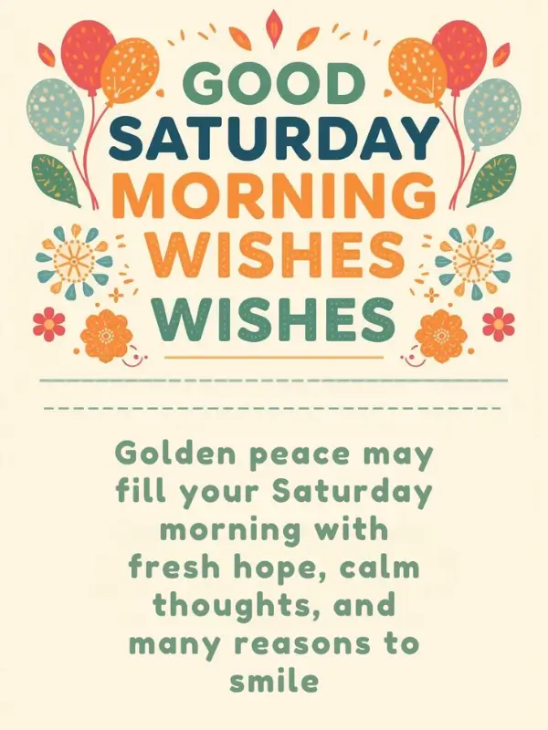 Good Saturday Morning Wishes