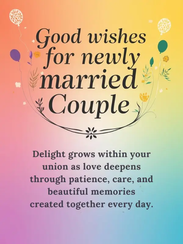 Good Wishes for Newly Married Couple