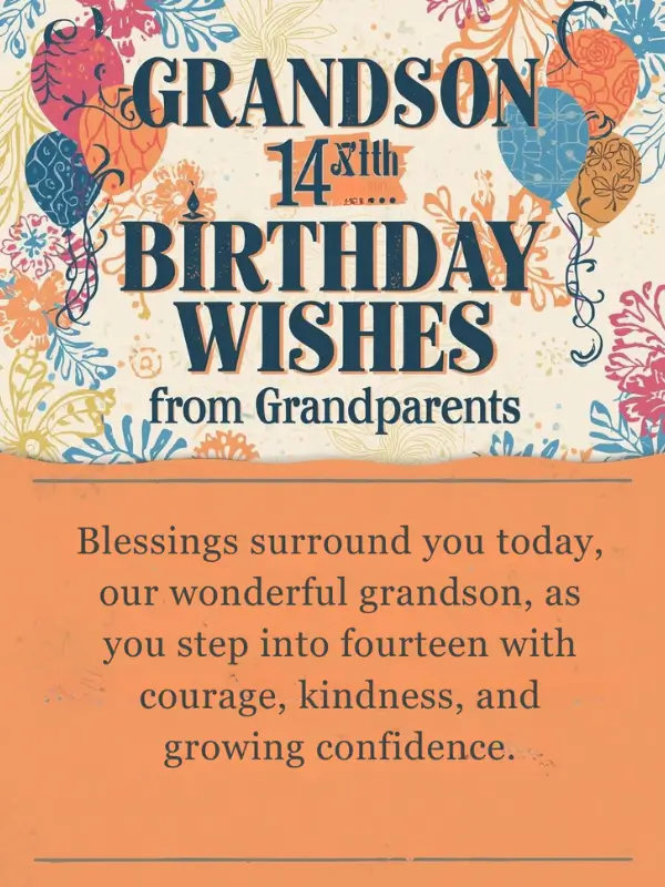 Grandson 14th Birthday Wishes From Grandparents