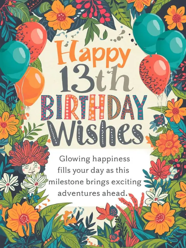 Happy 13th Birthday Wishes