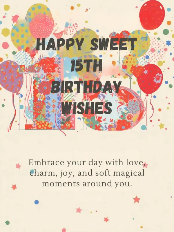 Happy Sweet 15th Birthday Wishes