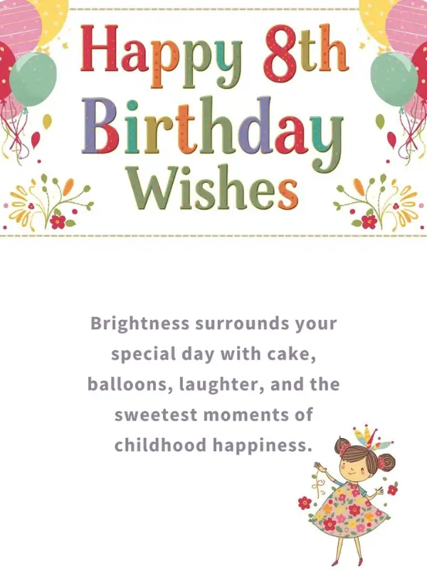 Happy 8th Birthday Wishes