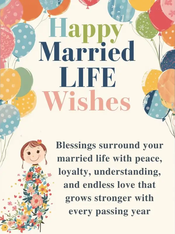 Happy Married Life Wishes