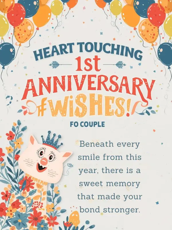 Heart Touching 1st Anniversary Wishes for Couple