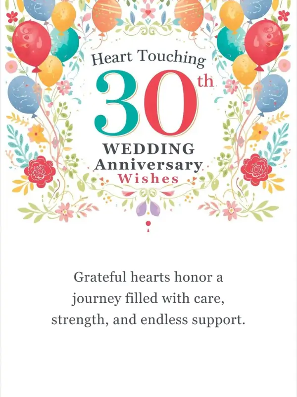 Heart Touching 30th Wedding Anniversary Wishes for Parents