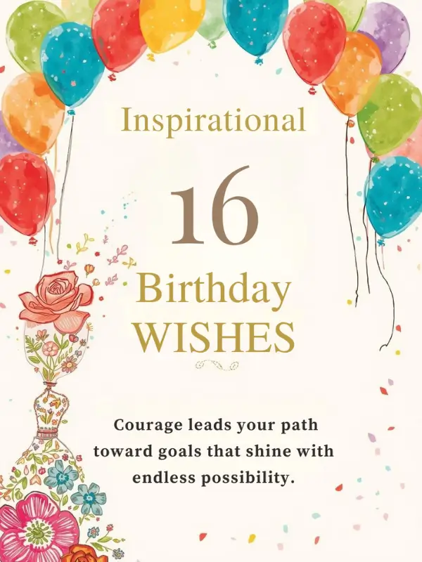 Inspirational 16 Birthday Wishes