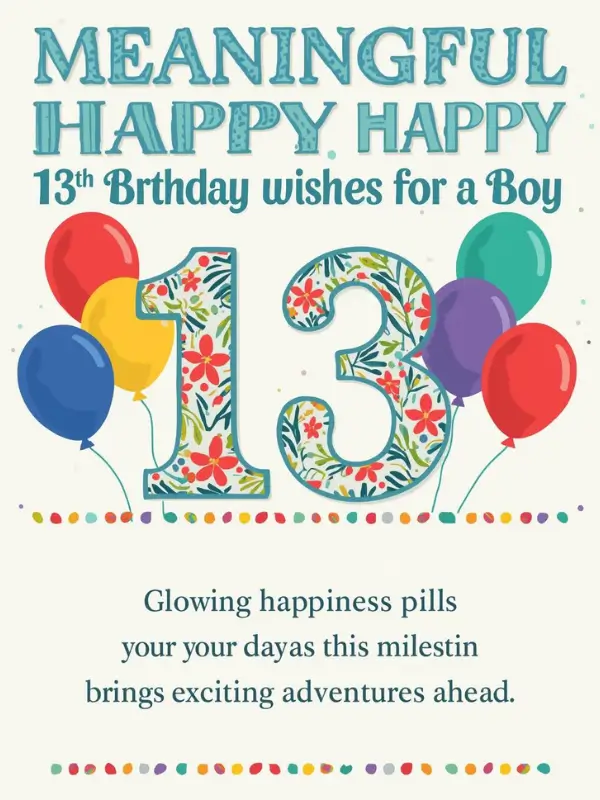 Meaningful 13th Birthday Wishes for a Boy