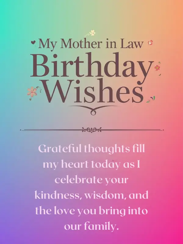 My Mother in Law Birthday Wishes