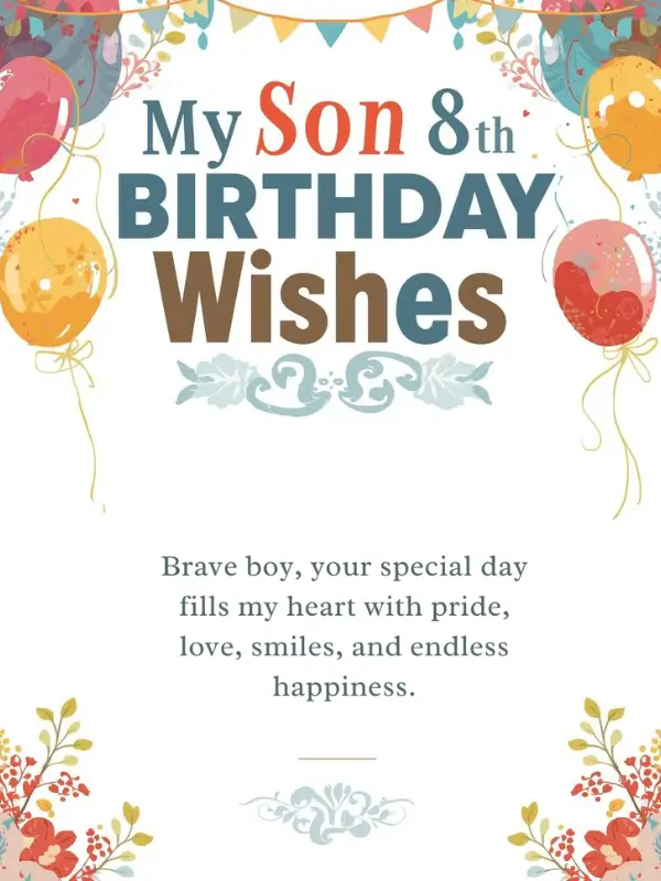 My Son 8th Birthday Wishes