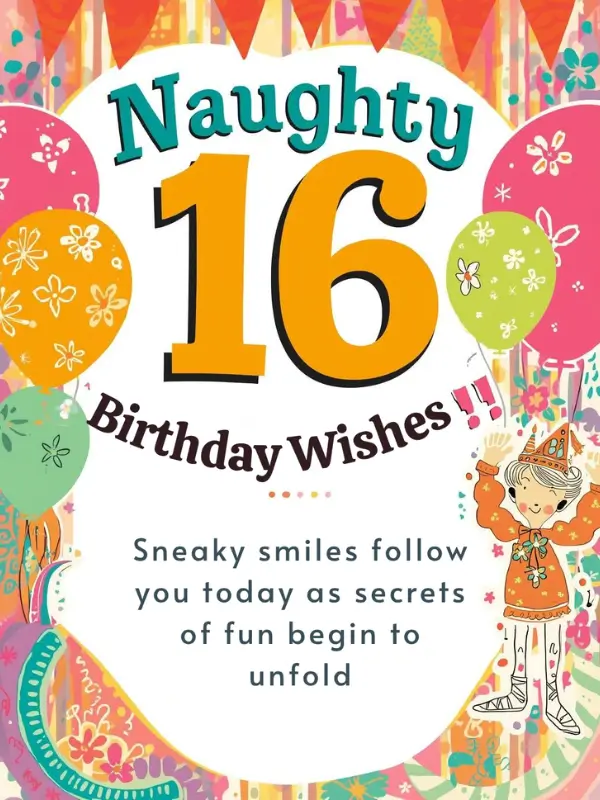 Naughty 16 Birthday Wishes