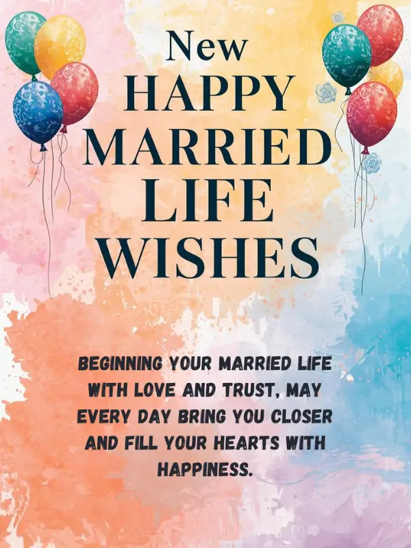 New Happy Married Life Wishes