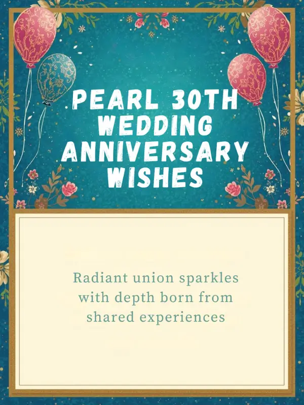 Pearl 30th Wedding Anniversary Wishes