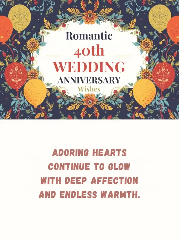 Romantic 40th Wedding Anniversary Wishes