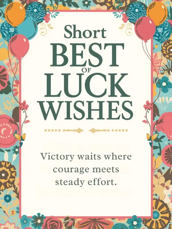 Short Best of Luck Wishes