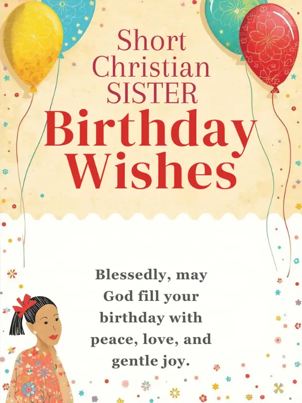 Short Christian Sister Birthday Wishes
