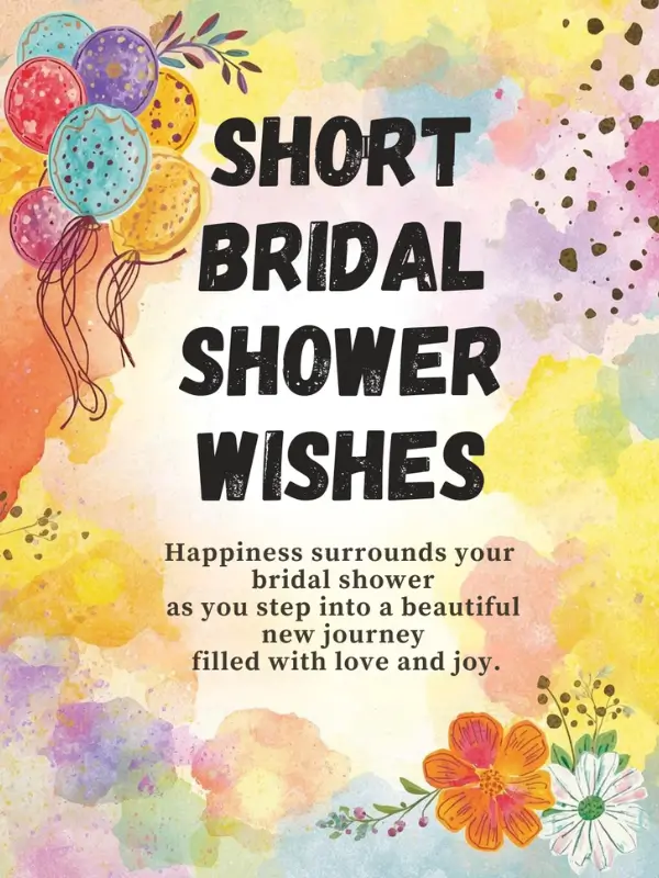 Short bridal shower wishes