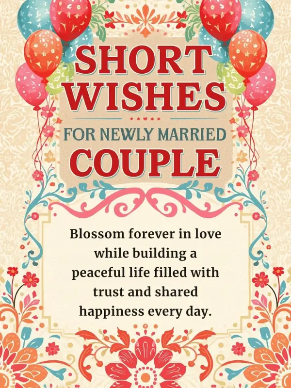 Short Wishes for Newly Married Couple