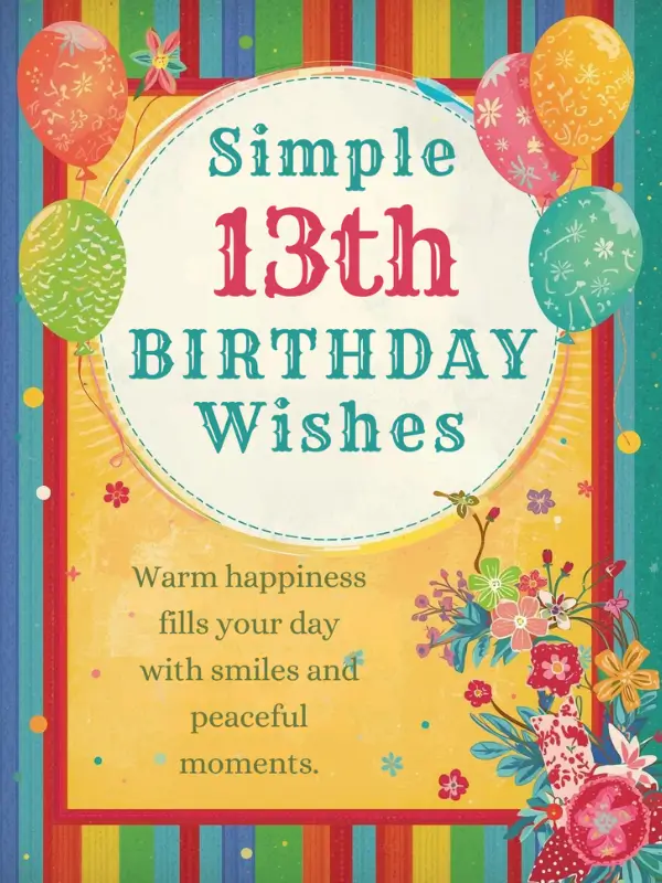 Simple 13th Birthday Wishes