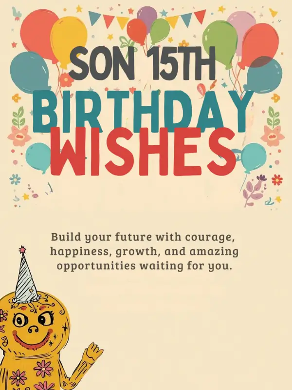 Son 15th Birthday Wishes