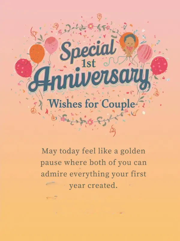 Special 1st Anniversary Wishes for Couple