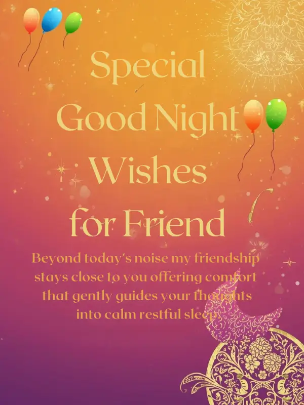 Special Good Night Wishes for Friend