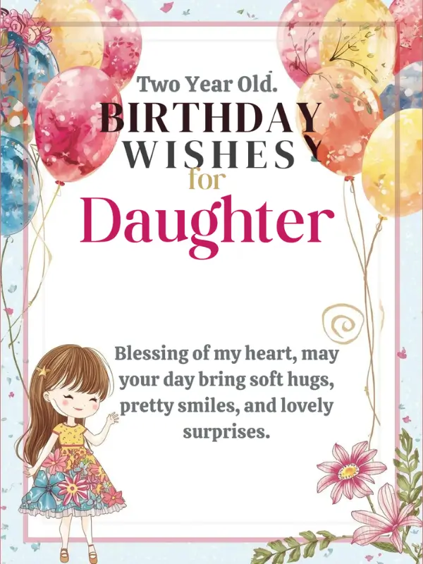 Two Year Old Birthday Wishes For Daughter