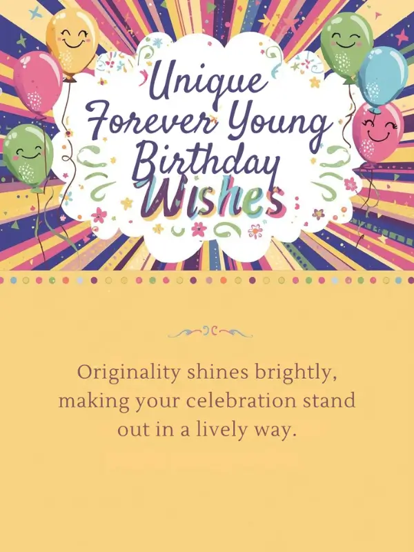 Unique Forever Young Birthday Wishes